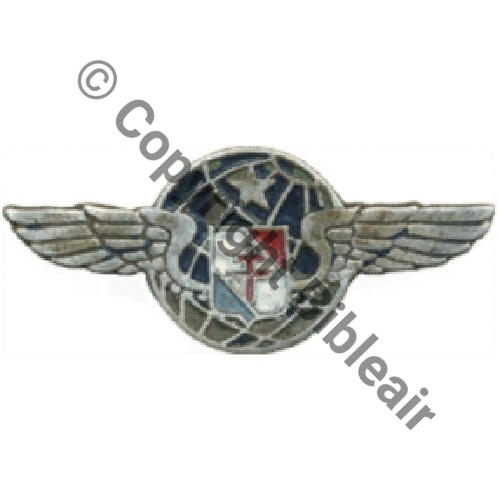 A1452NH  LIGNES AERIENNES MILITAIRES FAFL  SM Fab LOC LEVANT Eping bascule Dos lisse 17x39mm ARGENT ss poincon Src.LAVOCAT MAP500Eur  